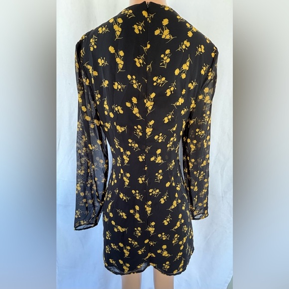 The Fifth Label Black and Yellow Floral Long Sleeve Dress - Picture 8 of 10